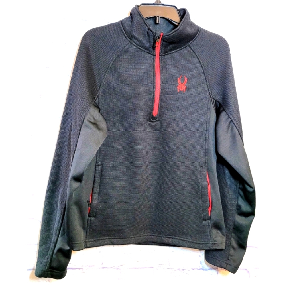 Spyder Jacket Adult Black Pullover Size S Textured Sweater Active Outdoors Mens